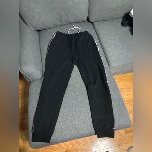 ♥️ Kappa Black Joggers with Colorful Side Trim